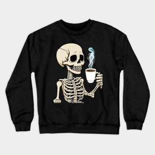 skeleton bones & coffee Crewneck Sweatshirt